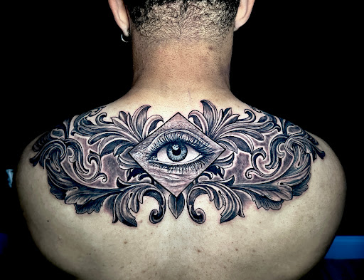 Explore cover up sleeve tattoo ideas, creative tattoo ideas in Tampa, available at Emphasis Tattoo