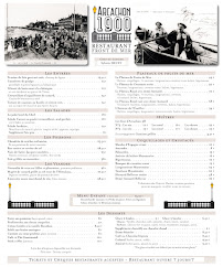 Menu du Arcachon 1900 à Arcachon