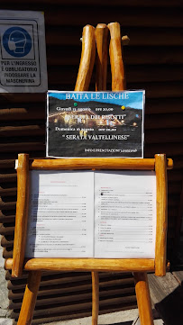 Menu du Baita Le Lische à Aprica
