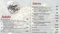 Menu / carte de LIBAN BLO à Fontainebleau