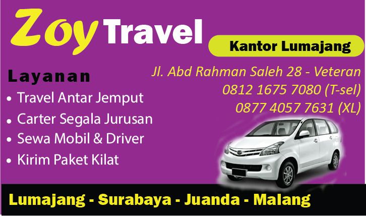 Zoy Travel | Travel Surabaya Lumajang, Travel Juanda Lumajang, Travel Lumajang