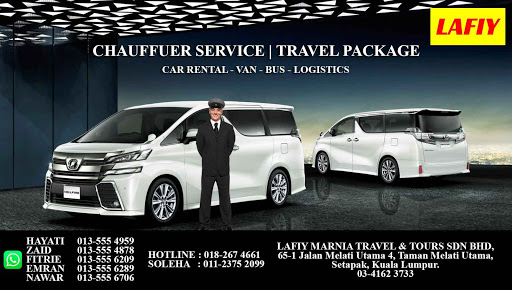 Car Rental, Chauffeur KL, Van, Bus (Lafiy)