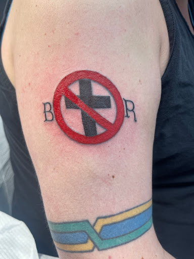 Explore demon slayer sword tattoo ideas, creative tattoo ideas in Oak Forest, available at Peace Of Art Tattoo And Art Studio