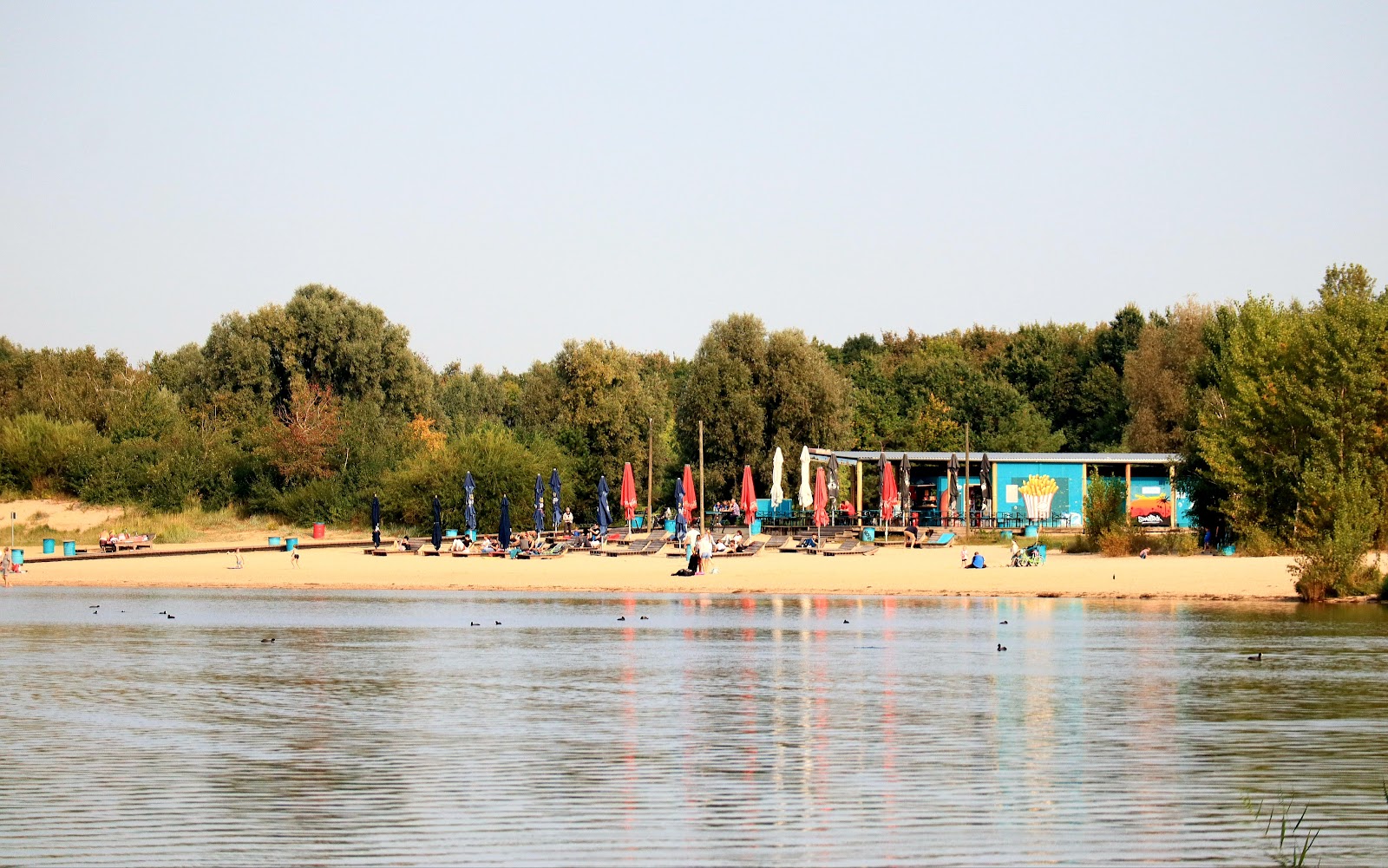 Foto von Cospudener See Beach und die siedlung