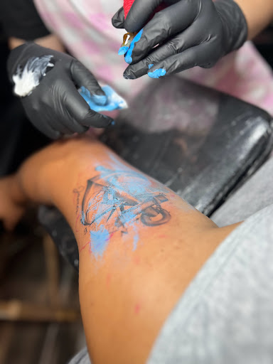 Explore skateboard tattoo ideas, creative tattoo ideas in Goose Creek, available at Red Kirin Tattoo