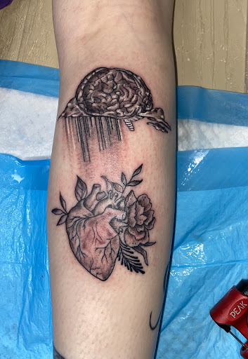 Explore treble clef tattoo ideas, creative tattoo ideas in Cleveland, available at NBA tattoo