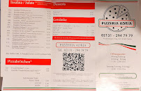 Menu du Pizzeria ADRIA à Neuss