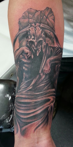 Explore panda bear tattoo ideas, creative tattoo ideas in Billings, available at Legendary Tattoo Studio and Art Gallery PLLC