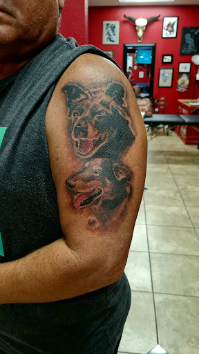 Explore rose idea tattoos, creative tattoo ideas in Katy, available at Artistic Impressions Tattoo Studio