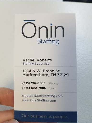 Employment Agency «Onin Staffing Murfreesboro, TN», reviews and photos, 1254 NW Broad St, Murfreesboro, TN 37129, USA