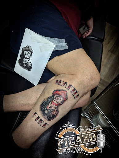 Explore half arm sleeve tattoo ideas, creative tattoo ideas in Palm Desert, available at Picazo Tattoo Studio