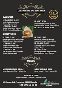 Menu / carte de Les Saveurs Du Maghreb à Marseille