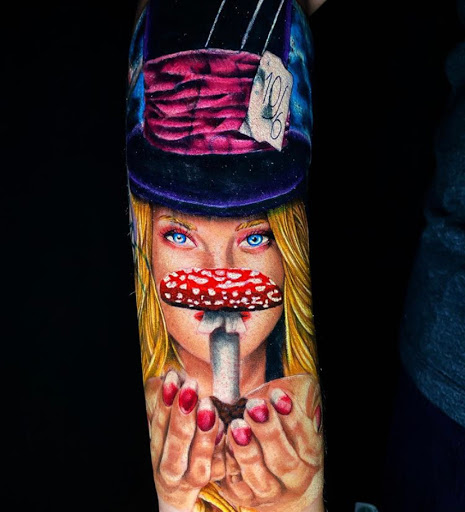 Explore scientific tattoo ideas, creative tattoo ideas in Odessa, available at Black Cat Tattoo Company