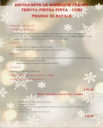 Ristorante Le Barrique - Tenuta Pietra Pinta à Cori menu