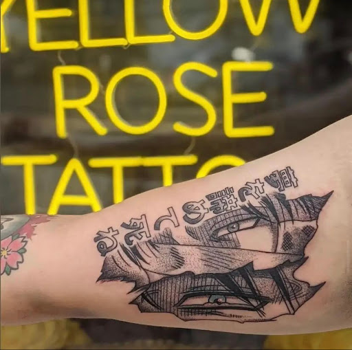 Explore tattoo flower sleeve ideas, creative tattoo ideas in Glenside, available at Yellow Rose Tattoo