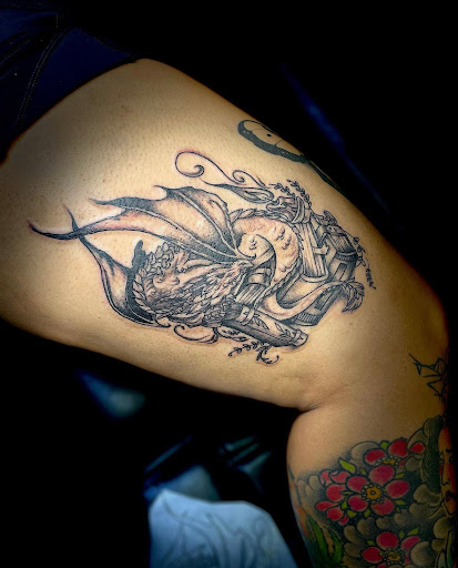 Explore cat tattoo idea, creative tattoo ideas in Goshen, available at Stab Me Pretty Studio