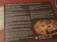 Restaurant de spécialités du sud-ouest de la France Restaurant - La Maison du Cassoulet à Castelnaudary - menu / carte