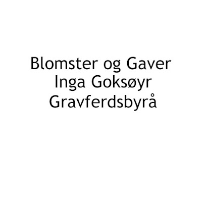Blomster og Gaver Inga Goksøyr Gravferdsbyrå