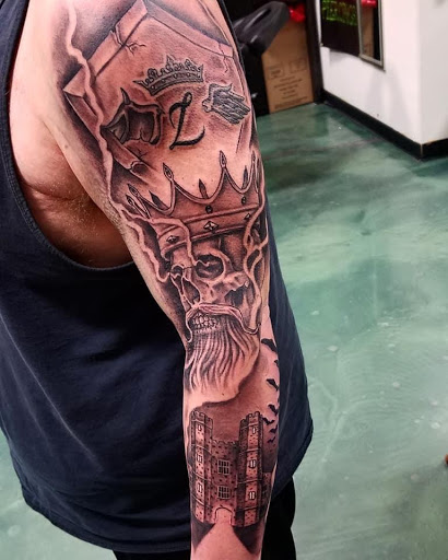 Explore son and daughter tattoo ideas, creative tattoo ideas in Roanoke, available at Saint Cecilias Art Studio