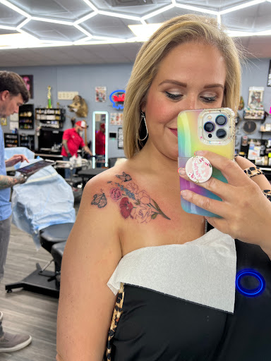 Explore good half sleeve tattoo ideas, creative tattoo ideas in Grovetown, available at Triumph Tattoo Company
