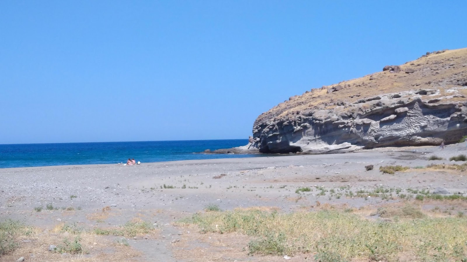 Foto van Agios Dimitrios beach met blauw puur water oppervlakte