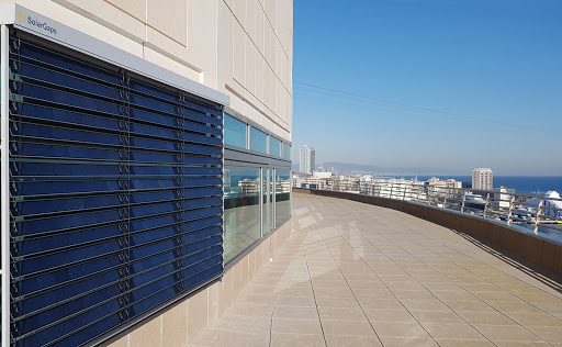 SolarGaps smart blinds with solar panels