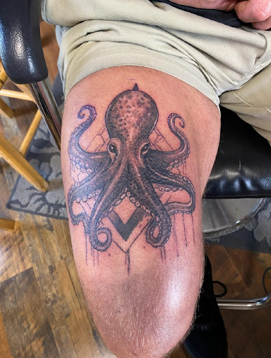 Explore skier tattoo ideas, creative tattoo ideas in Bardstown, available at Artistic Resurrection Tattoo Bardstown