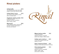 Rimal Paris: L'Atelier à Paris menu