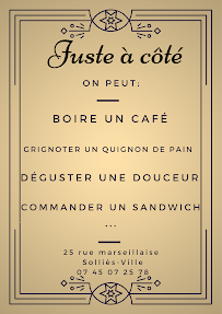 Menu / carte de Juste à côté à Solliès-Ville