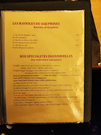 Restaurant La Sierra à Les Adrets (la carte)