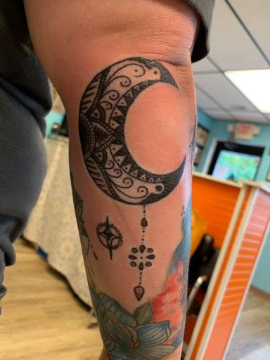 Explore santa muerte tattoo ideas, creative tattoo ideas in Houghton Lake, available at Screaming Eagle Tattoo