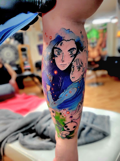 Explore skyline tattoo ideas, creative tattoo ideas in Benton, available at Spectrum Tattoo