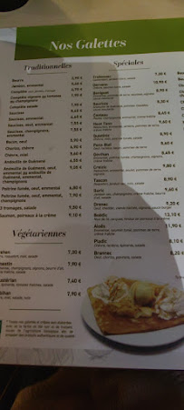 Crêperie Kergalette à Vannes menu