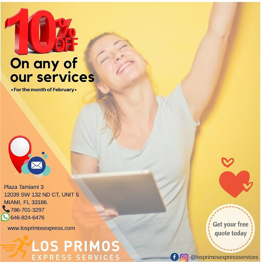 Courier Service «Los Primos Express Services», reviews and photos, 12039 SW 132nd Ct, Miami, FL 33186, USA