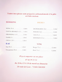 Pizzeria La Belle Sicile à Cognin - menu / carte