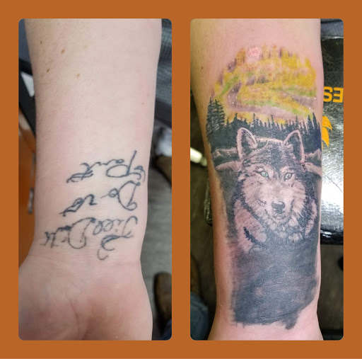 Explore men side neck cover up tattoo ideas, creative tattoo ideas in Kearney, available at Babalus Professional Tattoo Studio