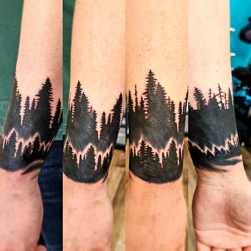 Explore men's neck tattoo ideas, creative tattoo ideas in Traverse City, available at Pinups & Needles