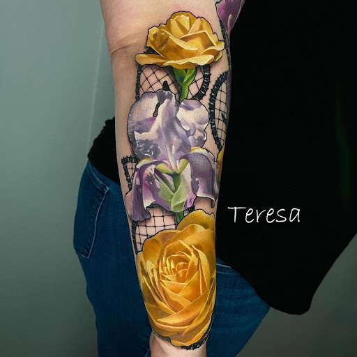 Explore cross cover up tattoo ideas, creative tattoo ideas in Sanford, available at Venom Ink Tattoo