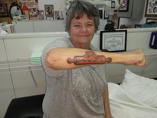 Explore inner forearm tattoo cover up ideas, creative tattoo ideas in Conway, available at Hero Tattoo