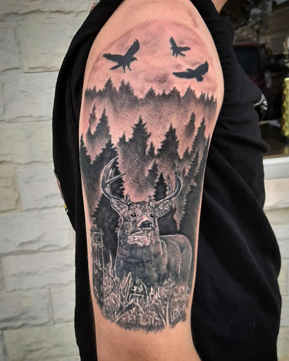 Explore nicki minaj tattoo ideas, creative tattoo ideas in Lakeview, available at Backwoods Tattoo Studio