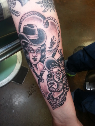 Explore umbrella tattoo ideas, creative tattoo ideas in Temple, available at Lucky In Love Tattoo