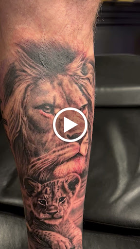 Explore forest sleeve tattoo ideas, creative tattoo ideas in Goose Creek, available at Red Kirin Tattoo