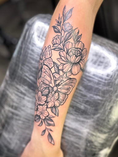 Explore ford mustang tattoo ideas, creative tattoo ideas in Abilene, available at Lino Ink Tattoo Studio