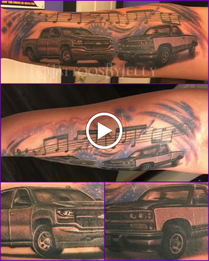 Explore amor fati tattoo ideas, creative tattoo ideas in San Angelo, available at Jellys Surly Skull, LLC
