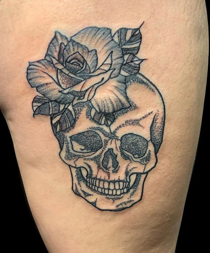 Explore dead dad tattoo ideas, creative tattoo ideas in Kansas City, available at Golden Stag Tattoo and Gallery