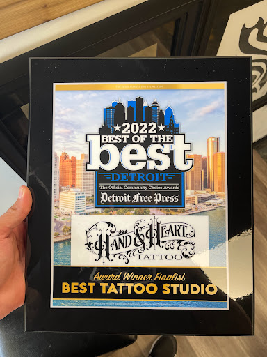 Explore skull sleeve tattoo ideas, creative tattoo ideas in Mount Clemens, available at Hand & Heart Tattoo
