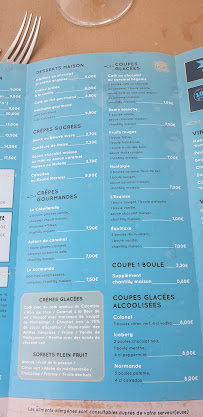 L'Escapade Merville-Franceville Plage à Merville-Franceville-Plage menu