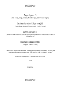 Restaurant de fruits de mer Ristorante Chicco|Spillo Gussago à Gussago (le menu)
