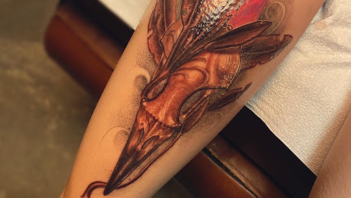 Explore astarion tattoo ideas, creative tattoo ideas in Hudson, available at The Bohemian Social Club