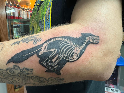 Explore mens face tattoos ideas, creative tattoo ideas in Vincennes, available at Silver Owl Tattoo